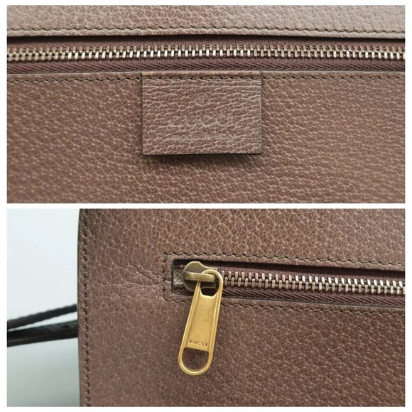 100% Authentic GUCCI Ophidia Brown Canvas Shoulder Bag - Picture 10 of 12
